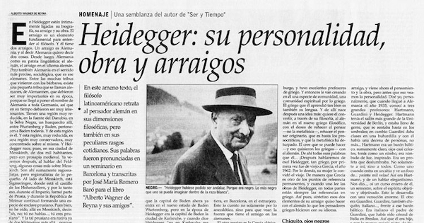 Heidegger : su personalidad, obra y arraigos