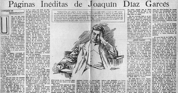 Páginas inéditas de Joaquín Díaz Garcés