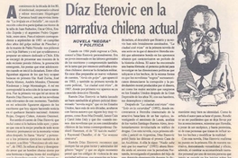 Díaz Eterovic en la narrativa chilena actual
