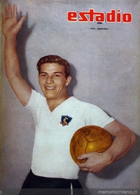 Ted Robledo, delantero de Colo-Colo, 1953