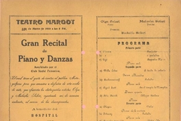 Gran recital de teatro y danzas, Matagalpa, Nicaragua, 1939