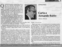 Carta a Armando Rubio