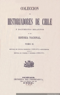 Historia de Chile desde su descubrimiento hasta el año de 1575