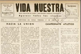 Vida Nuestra : año I, n° 2 del 17 de abril de 1931