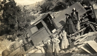 Ferrocarril descarrilado en Sewell, 1919