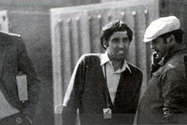 Aldo Francia y Silvio Caiozzi, durante el rodaje de Valparaíso mi amor, 1969