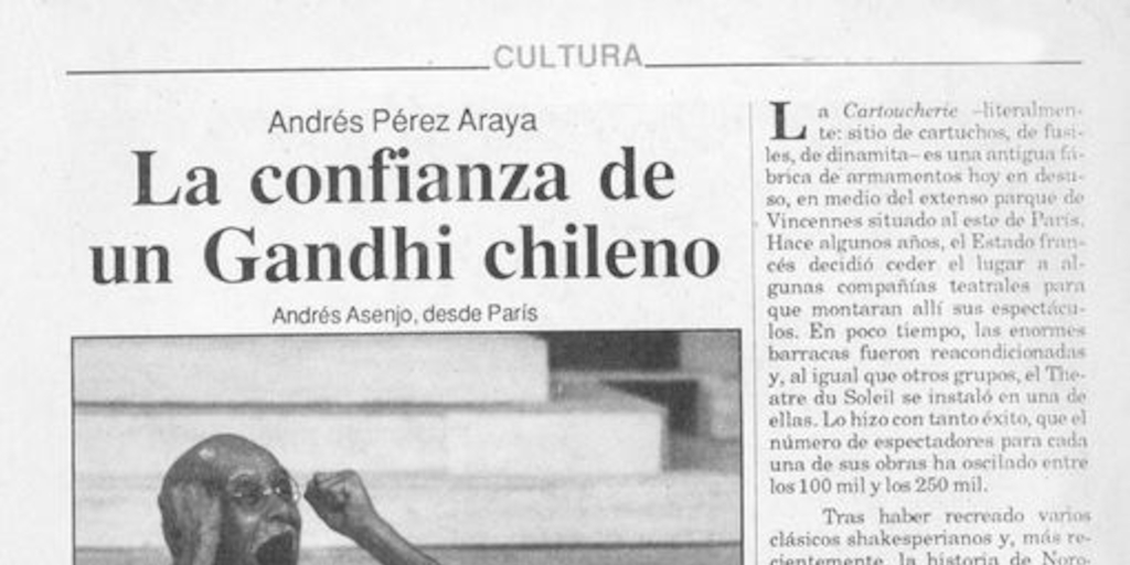 La confianza de un Gandhi chileno