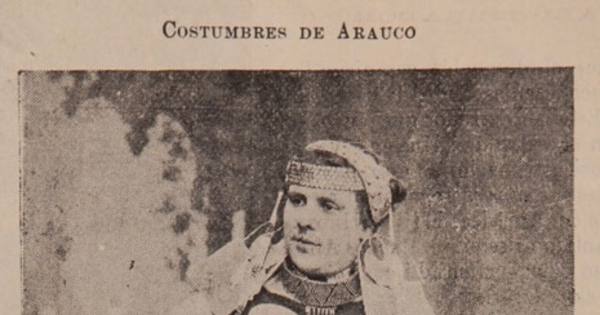 Señora chilena en traje de dama araucana