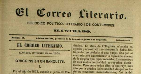 El correo literario: año 1, nº 12, 25 septiembre de 1864