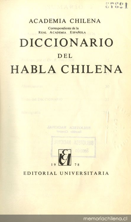 Diccionario del habla chilena