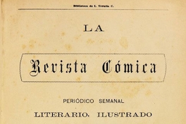 La Revista Cómica: año 1, nº 1-114, 1895 a 1898