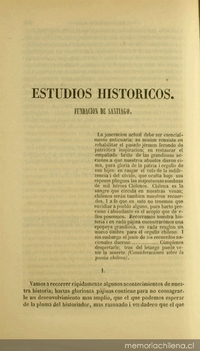 Estudios Históricos: Fundación de Santiago