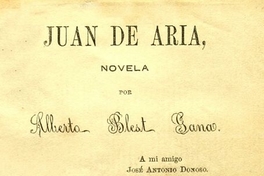 Juan de Aria : novela