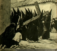 Ilustración para "A la sombra de la horca", de Joaquín Díaz Garcés, 1913