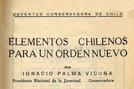 Elementos chilenos para un orden nuevo