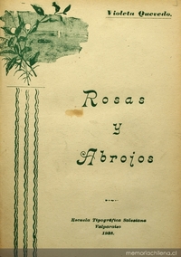Rosas y abrojos, de Violeta Quevedo, primera edición de 1938