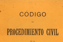 Código de procedimiento civil de la República de Chile