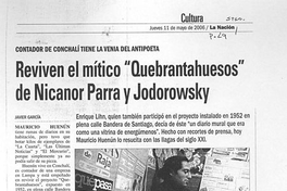 Reviven el mítico "Quebrantahuesos" de Nicanor Parra y Jodorowsky