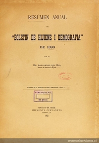 Resumen anual del Boletín de Higiene y Demografía de 1898