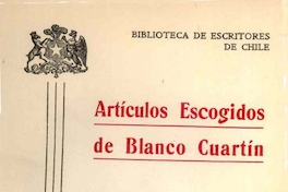 Artículos escogidos de Blanco Cuartín
