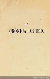 La crónica de 1810: tomo primero