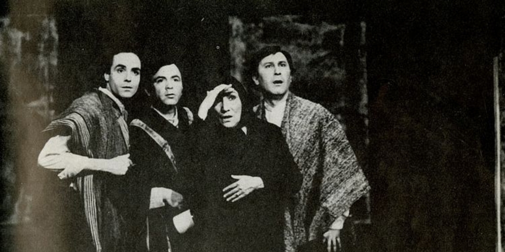 Representación de La remolienda, Compañía de Teatro de Comediantes y Pedro de la Barra, 1985