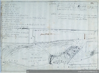 Plano del camino de la quebrada de San Francisco al cerro de La Cordillera, Valparaíso, 1809