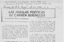 Las huellas poéticas de Carmen Berenguer