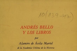 Andrés Bello y los libros