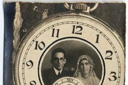 Reloj con fotografía al centro, ca. 1910