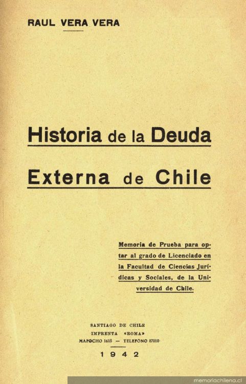 Historia de la deuda externa de Chile