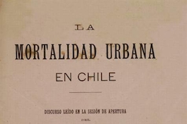La mortalidad urbana en Chile