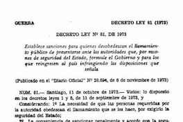 Recopilación de decretos leyes dictados por la Junta Militar : exilio de 1973
