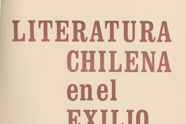 Literatura chilena en el exilio, no. 4, oct. (otoño 1977)