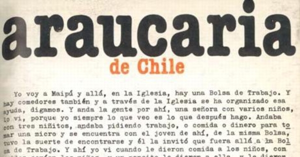 Araucaria de Chile no. 7 (1979)