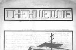 Chehueque : año 1, n° 3, septiembre-diciembre 1990