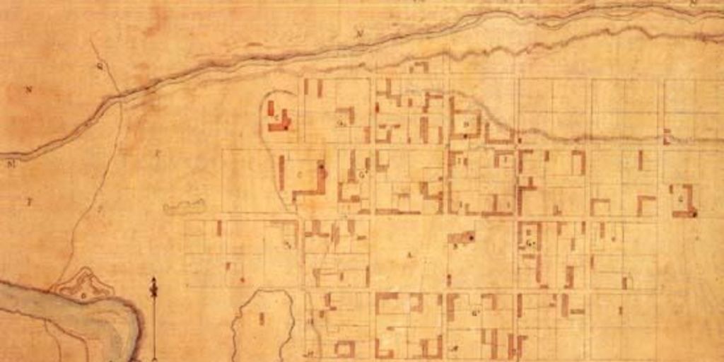 Plano de la antigua ciudad de Osorno, refundada en 1796