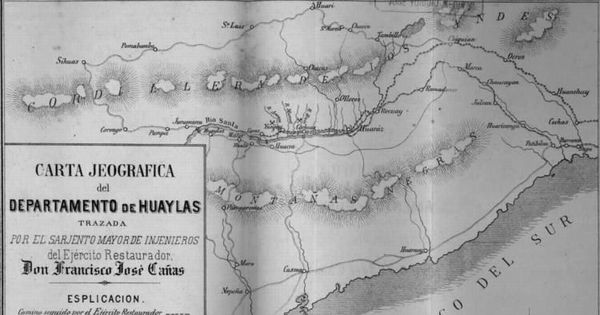 Carta jeografica del Departamento de Huaylas