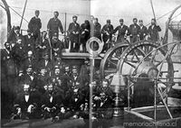 Oficialidad del acorazado Cochrane. Combate Naval de Angamos, 1879